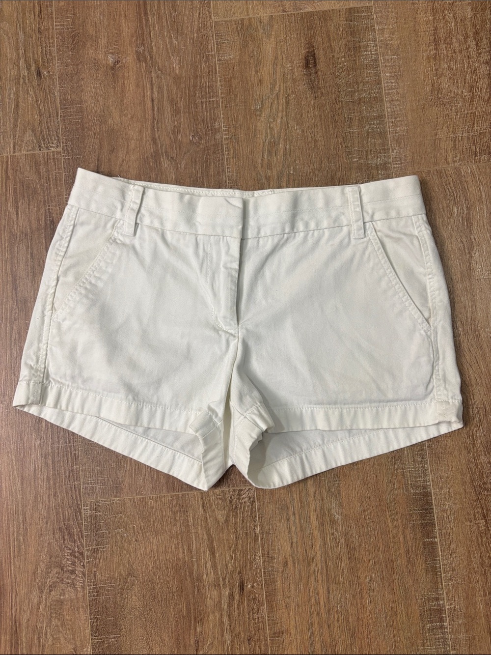 J. Crew Women's White Cotton Bermuda Shorts